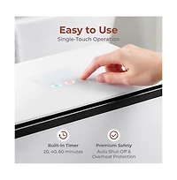 SereneLife Towel Warmer, 20L, Adjustable Timer, Auto Shut-Off, Black