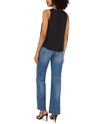 Vince Camuto Women's V-Neck Crossover Sleeveless Top