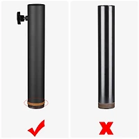 Yescom Ez Go 30ft Telescopic Flag Pole Kit Wheel Tire Mount Stand Upgrade Rotating Lock Outdoor Camper Rv Tailgate Black