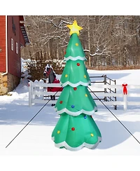 9.5' Self-Inflating Towering Christmas Tree Inflatable Pre-Lit Yard Decoration with Fan Blower and Led Lights