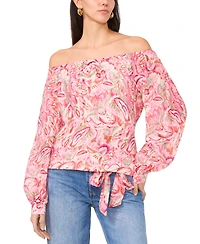 Vince Camuto Women's Floral-Print Off-The-Shoulder Top