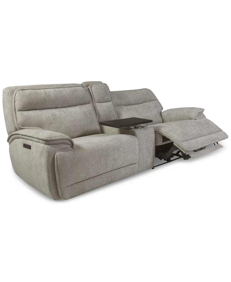 Ozryn 3-Pc. Fabric Sofa with Console and 2 Power Motion Chairs, Exclusively at Macy's