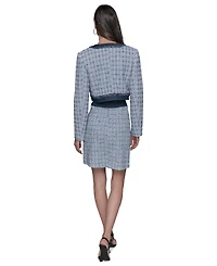 Karl Lagerfeld Paris Women's Contrast-Trim Tweed Cropped Jacket