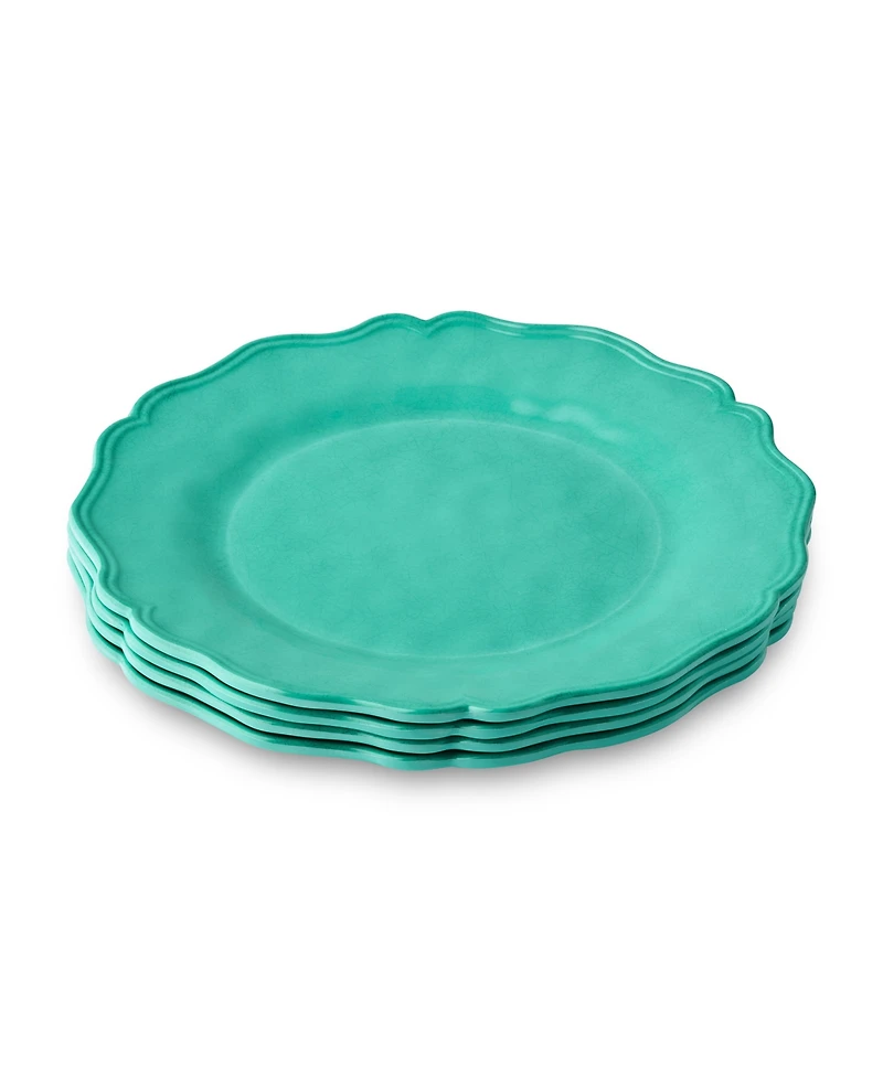 Certified International Isabella Crackle Melamine 4-Pc. Dinner Plates, Service For 4