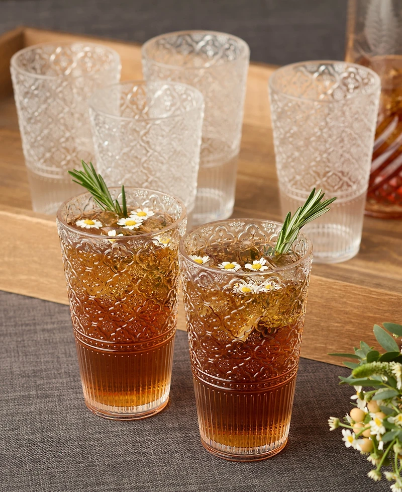 Certified International Victoria Acrylic Ice Tea Glasses