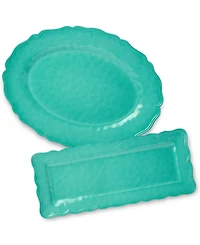 Certified International Isabella Crackle Melamine Platters, Set of 2