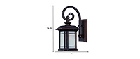 Frosted Linen Glass Lantern Wall Light for Entryway Hallway or Patio