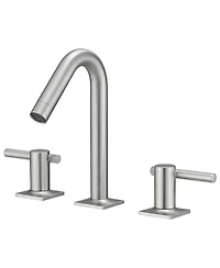8 in. Widespread Double Handle High-Arc Bathroom Faucet Water-Saving With Drain Kit Brushed Nickel