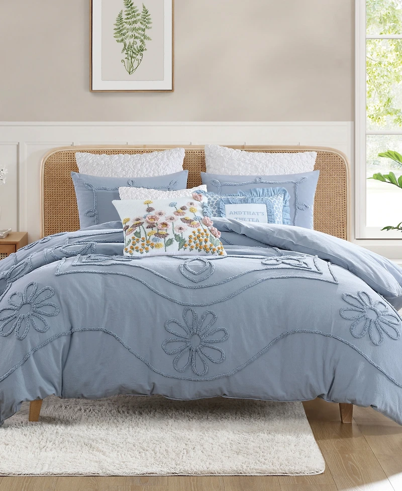 Chf Retro Scroll 3-Pc. Duvet Cover Set