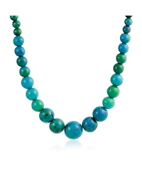 Bling Jewelry Graduated Round Bead Ball Strand Natural Stone Necklace 18 Inches