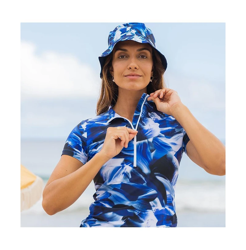 Calypsa Plus Half-Zip Adele Swim Top