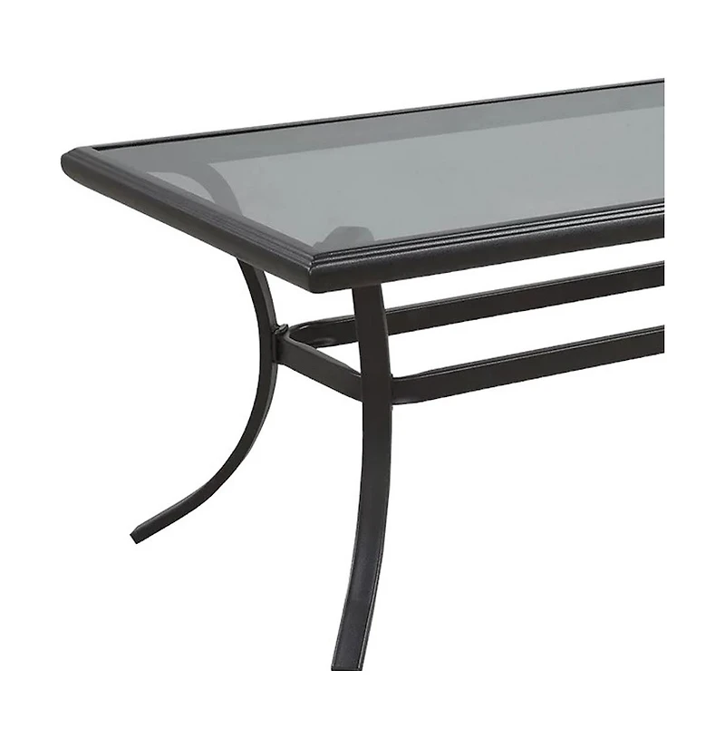 21" Black Metal Outdoor Chat Table