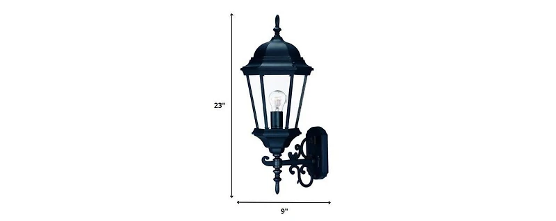 Domed Glass Lantern Wall Light for Entryway Patio or Hallway