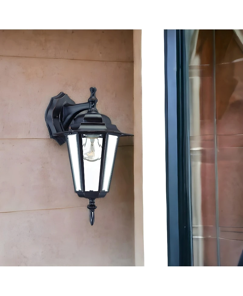 Glass Hanging Lantern Wall Light for Entryway Patio or Hallway