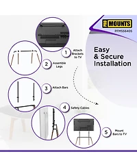 ProMounts Premium Easel Tv Stand Mount for 42"-84" TVs and Holds Up to 99 Lbs