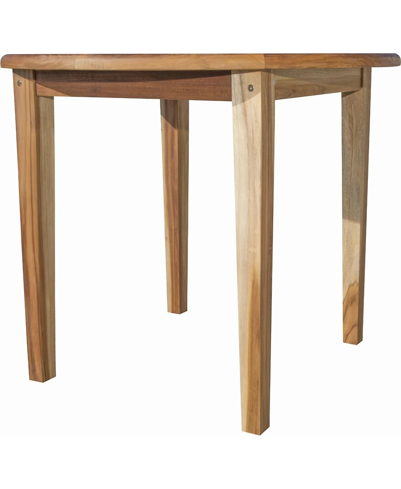 Outdoor Rounded Dining Table – Solid Wood Construction for Garden & Patio