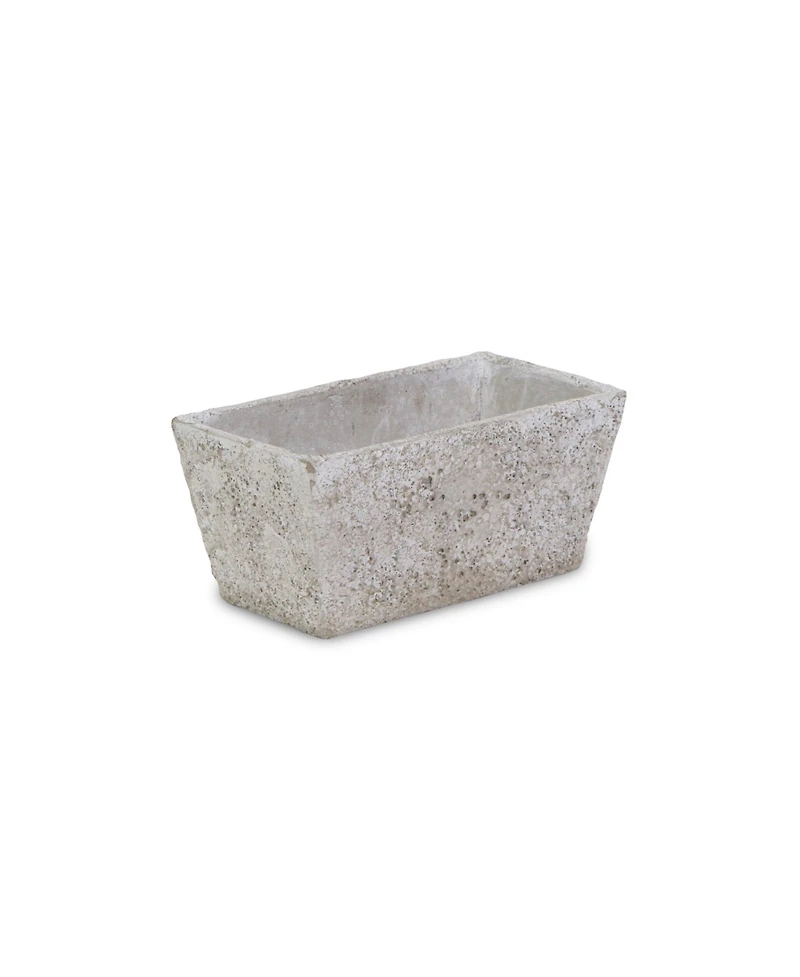 Cement Rectangular Planter with Speckle Glaze – Versatile Pot for Home & Garden