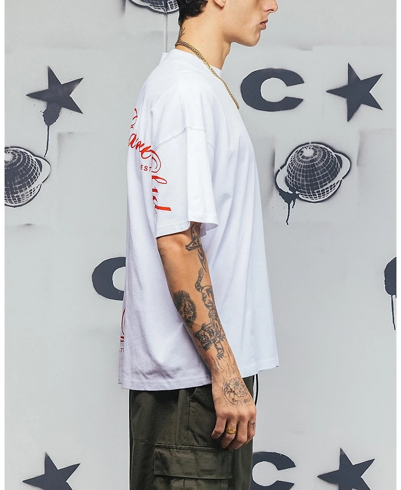 Carre Men's Side Script Oversized T-Shirt