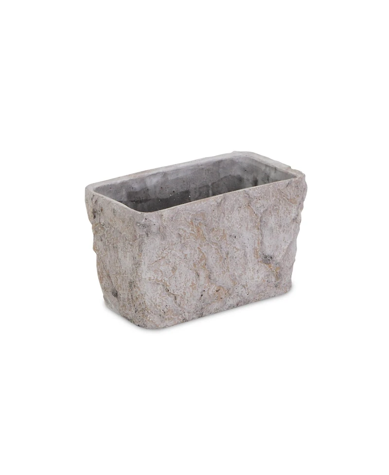 Speckle Glaze Cement Rectangular Pot Planter – Indoor & Outdoor Decorative Pot