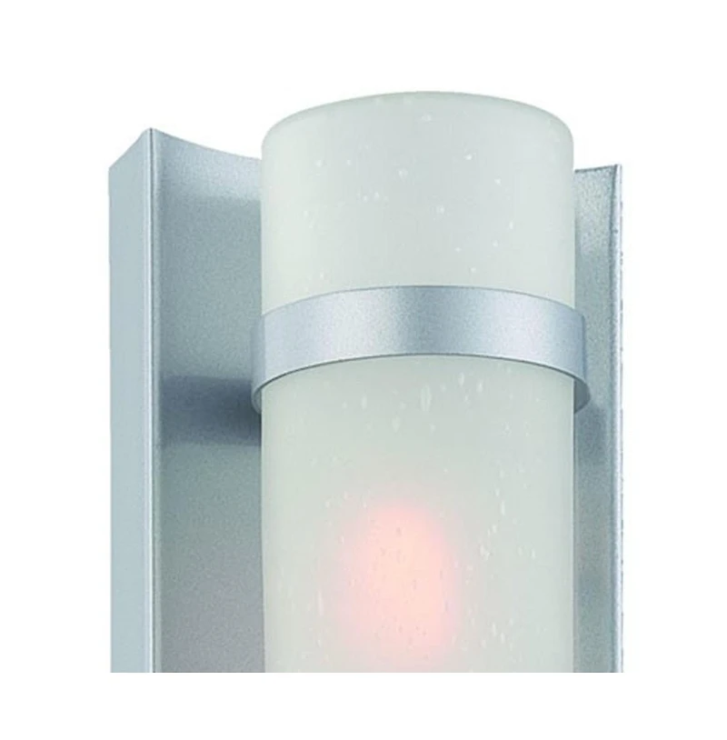 Bronze and White Glass Wall Sconce