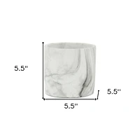 Ceramic Round Planter with Marbleized Finish – Versatile Pot for Home & Garden