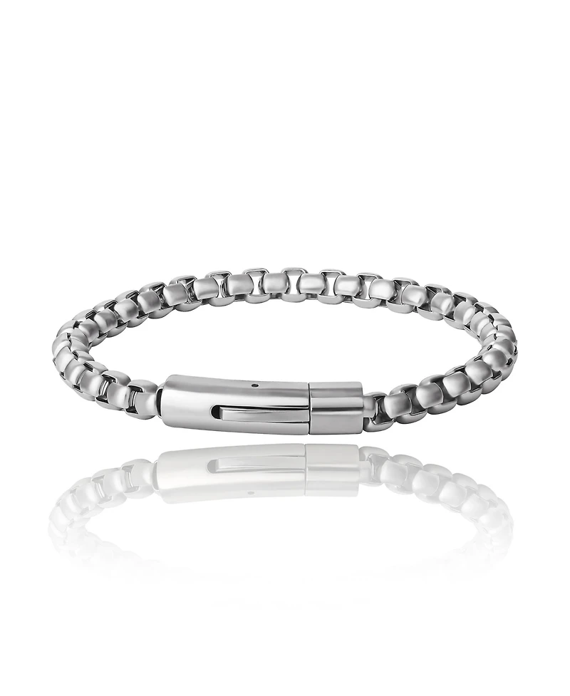 Lucky Brand Men's Silver-Tone Box Chain Bracelet