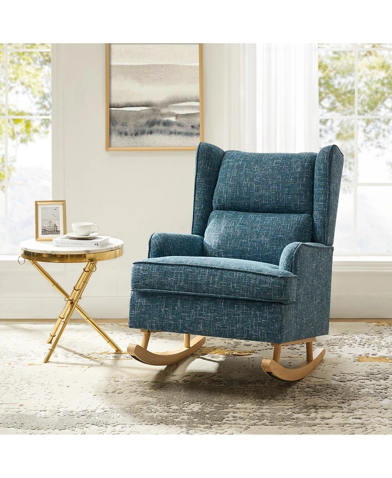 Adrian modern rocking chair with solid wood legs