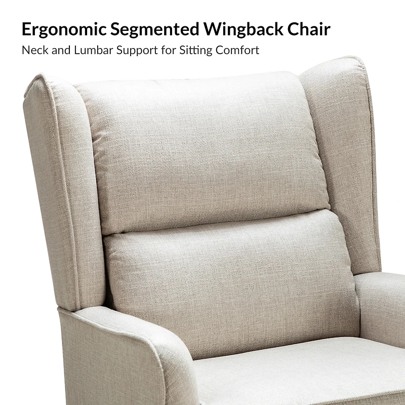 Adrian modern rocking chair with solid wood legs