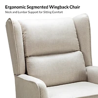 Adrian modern rocking chair with solid wood legs