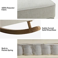 Adrian modern rocking chair with solid wood legs