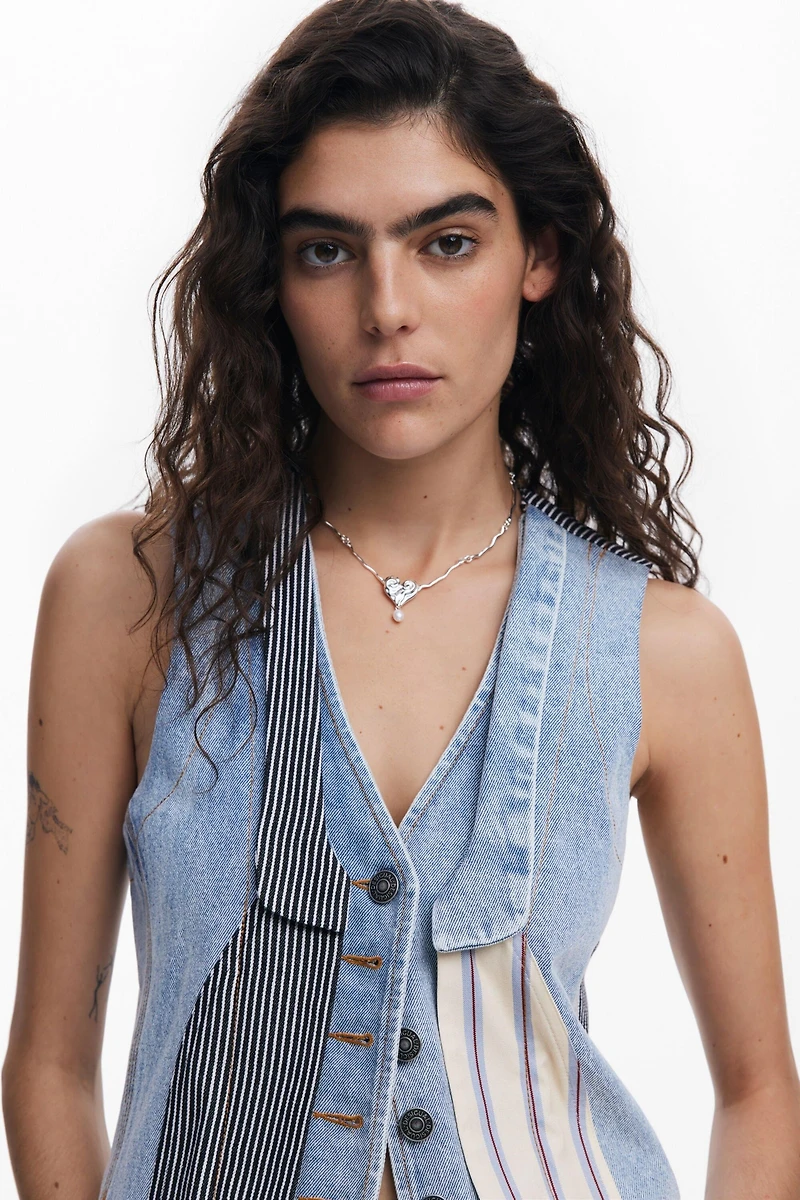 Desigual Women's Patchwork denim vest