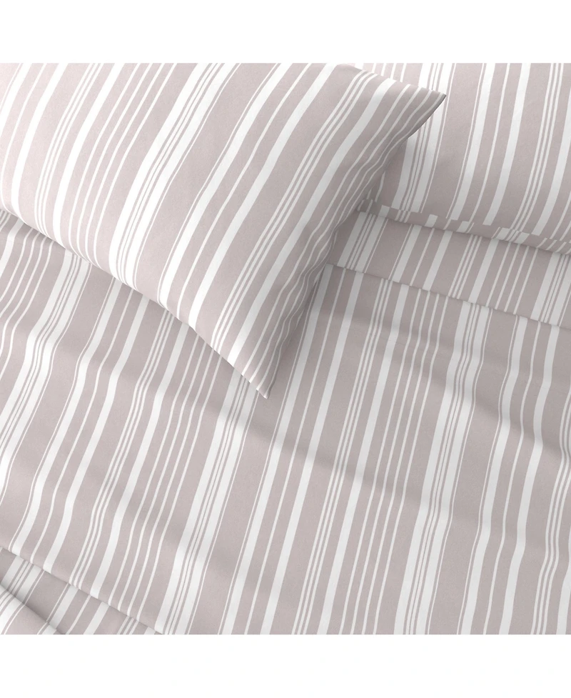 Linery & Co. Striped Brushed Microfiber Bed Sheet Set