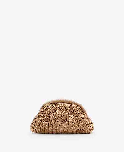 Mango Women's Natural Fiber Clutch Bag
