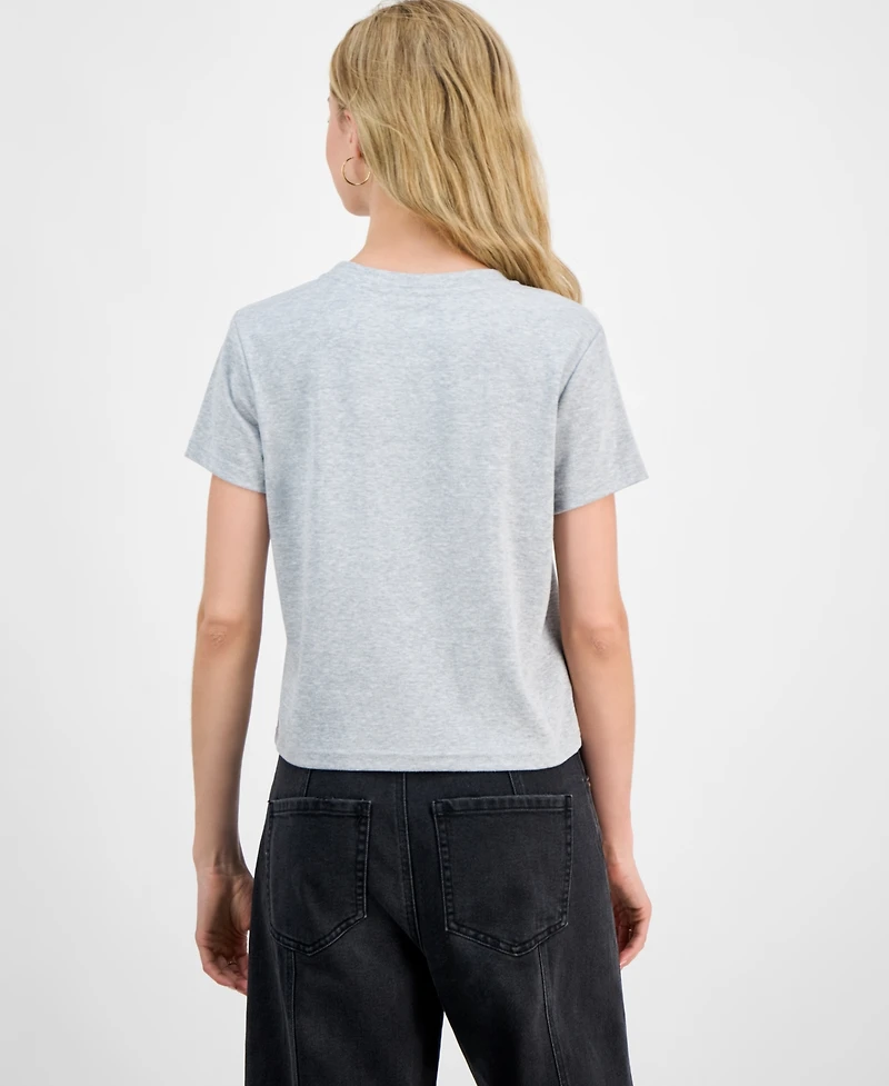 Freeze 24-7 Juniors' Embroidered Snoopy Baby T-Shirt