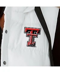 Gameday Couture Women's White Texas Tech Red Raiders Hooded Full-Snap Puffer Vest