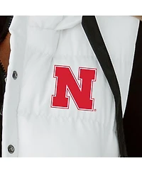 Gameday Couture Women's White Nebraska Huskers Hooded Full-Snap Puffer Vest