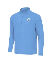 Antigua Men's Powder Blue Detroit Tigers Intent Quarter-Zip Top