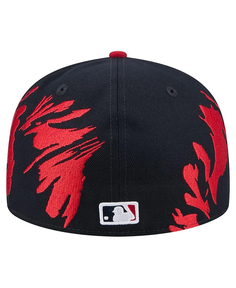 New Era Men's Navy/Red Boston Red Sox Retro Pattern 59FIFTY Fitted Hat