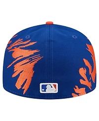 New Era Men's Royal/Orange York Mets Retro Pattern 59FIFTY Fitted Hat
