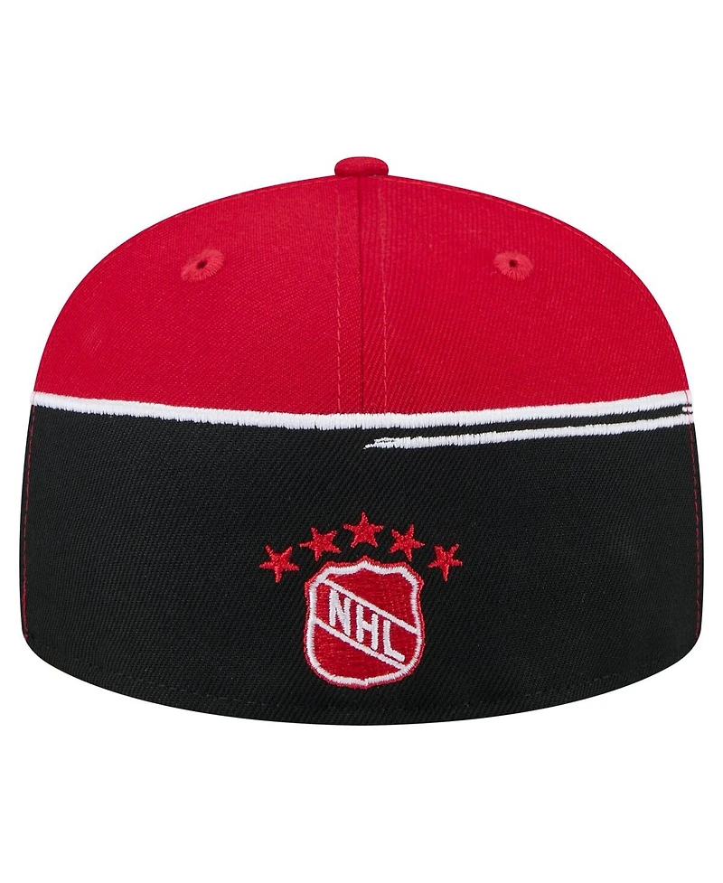 New Era Men's Black/Red Detroit Red Wings Vintage Color Dip 59FIFTY Fitted Hat