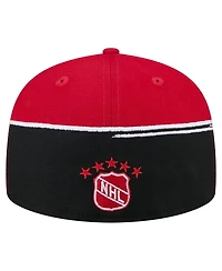 New Era Men's Black/Red Detroit Red Wings Vintage Color Dip 59FIFTY Fitted Hat