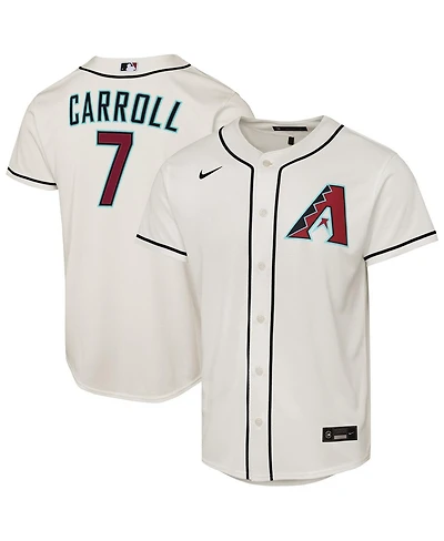 Nike Big Boys and Girls Corbin Carroll Cream Arizona Diamondbacks Home Replica Player Jersey