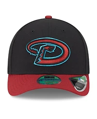 New Era Men's Black/Red Arizona Diamondbacks Player Replica 9FORTY Adjustable Hat