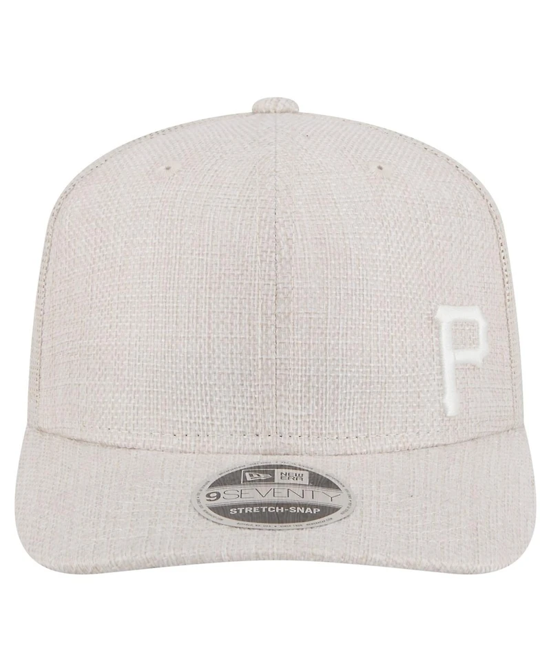 New Era Men's Light Beige Pittsburgh Pirates Flawless 9SEVENTY Stretch-Snap Hat
