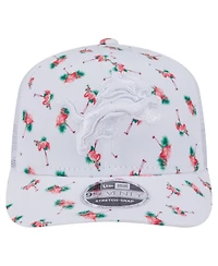 New Era Men's White Detroit Lions Adventure Flamingo Pattern 9SEVENTY Stretch-Snap Hat