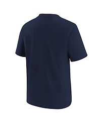 Nike Big Boys and Girls Navy Cleveland Guardians City Connect Wordmark T-Shirt