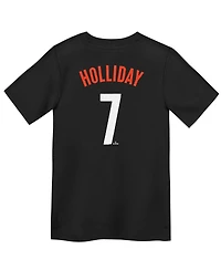 Nike Preschool Jackson Holliday Black Baltimore Orioles City Connect Player Name Number T-Shirt