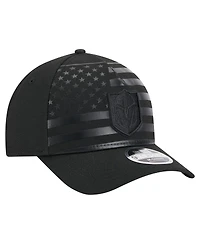 New Era Men's Black Vegas Golden Knights Game Day Stealth Flag 9FORTY A-Frame Adjustable Hat