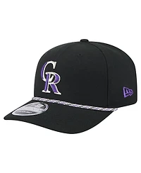 New Era Men's Black Colorado Rockies Multi-Rope 9SEVENTY Stretch-Snap Hat