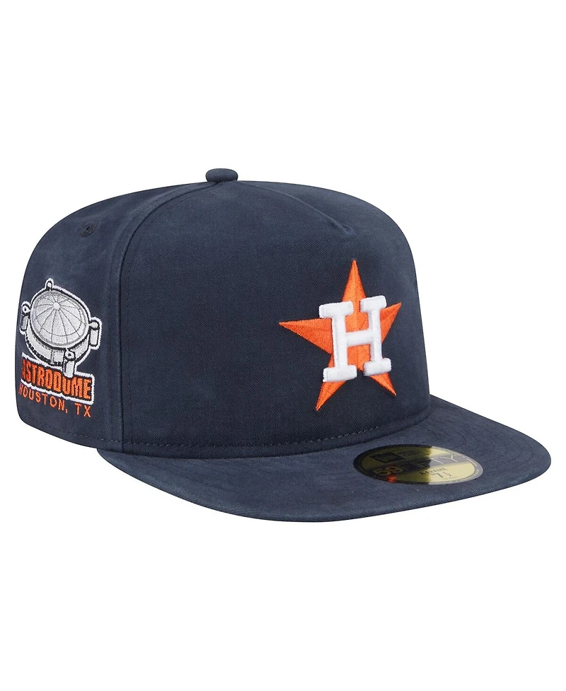 New Era Men's Navy Houston Astros Championship Side Flag A-Frame 59FIFTY Fitted Hat